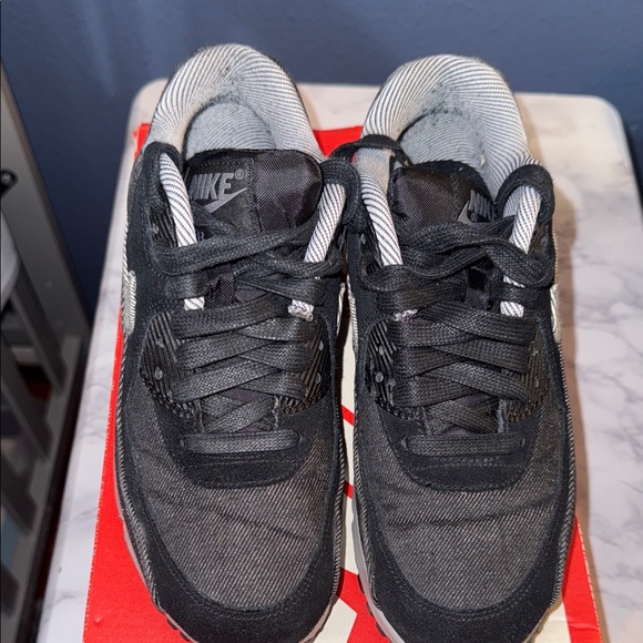 Nike Denim Black and White Air Max Sneakers - Picture 8 of 9